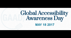 Scritta Global Accessibility Awareness Day 2017