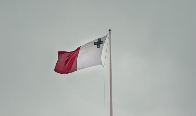 Fotografia della bandiera di Malta
