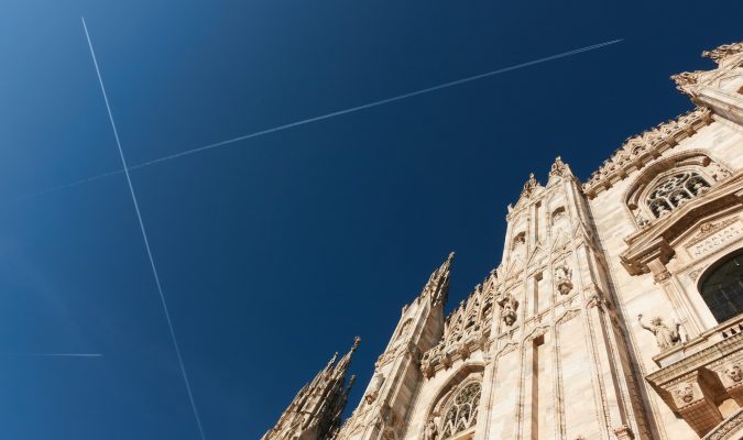 Fotografia di uno scorcio del Duomo di Milano