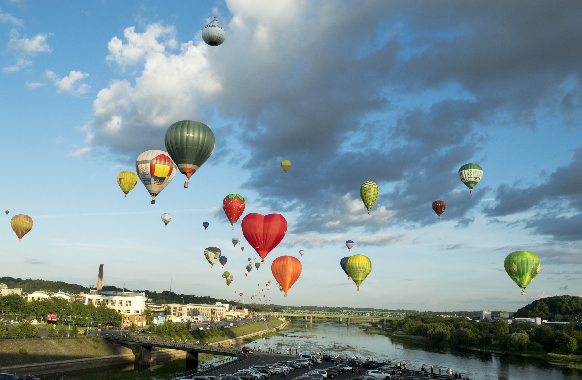 Photography of hot air balloons in the sky