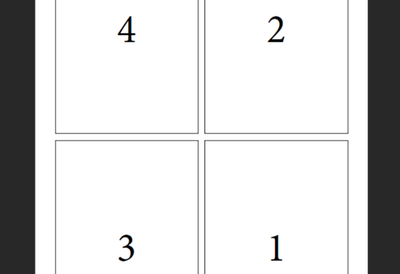 4 blocchi con i numeri 4 3 2 1